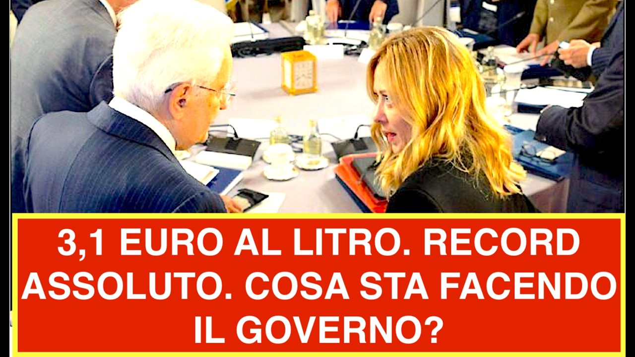 3,1 EURO AL LITRO. RECORD ASSOLUTO. COSA STA FACENDO IL GOVERNO?