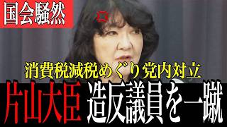 【国会騒然】自民党 片山大臣 消費税減税めぐり古川議員が反旗、「前からのご持論」と一蹴 | 党内分裂 森友問題