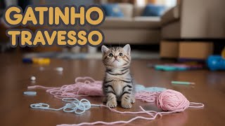 Gatinho flagrado aprontando travessuras 😂