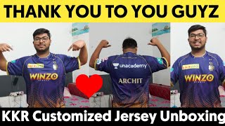 I got a customized KKR Jersey || Thank you @kolkataknightriders || KKR Jersey Unboxing