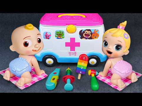 16 Minutes Satisfying Unboxing Pinkfong Doctor Toys, Ambulance Playset ASMR | Review Toys