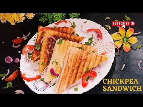 Delicious 🤤 Masala Chickpea Sandwich Recipe: A Flavorful Indian Twist! 😉 | Creamy Chickpea Sandwich