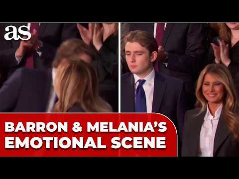 EMOTIONAL SCENE: MELANIA TRUMP greets BARRON ahead of STATE OF THE UNION