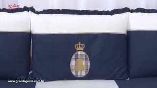 Kit Cama Babá Urso Real Marinho | Ref: 47287
