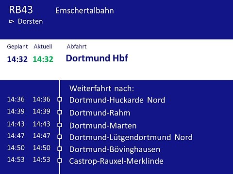 [DB Regio NRW] Ansagen RB43 Dortmund - Dorsten
