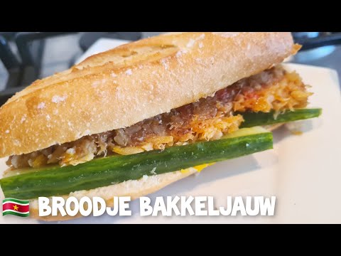 Surinaamse bakkeljauw maken en zuurgoed broodje|Surinamese salted cod fish recipe|