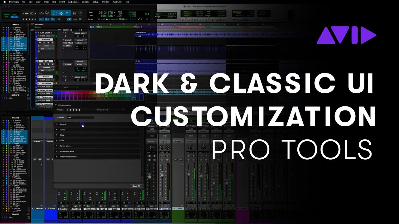 Pro Tools Dark and Classic Theme UI Customization - YouTube