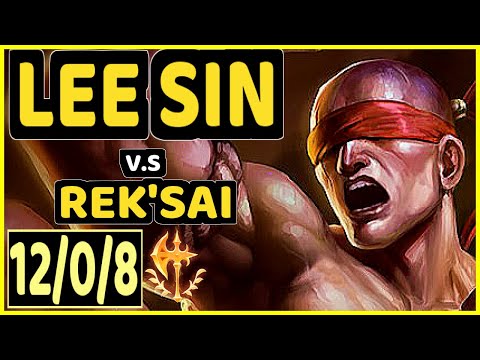 CINKROF (LEE SIN) vs REK'SAI - QUADRAKILL 12/0/8 KDA JUNGLE CHALLENGER GAMEPLAY - EUW