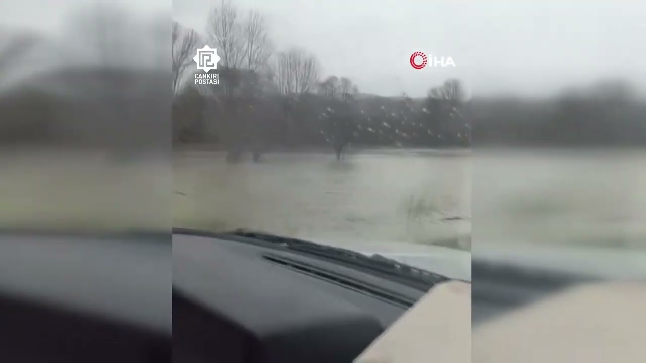 Çankırı’da Sağanak Sonrası Baraj Taştı, Yollar Sular Altında Kaldı