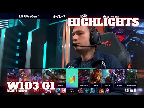 MSF vs AST - Highlights | Week 1 Day 3 S12 LEC Summer 2022 | Misfits vs Astralis W1D3
