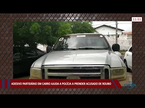 Adesivo partidário em carro ajuda Polícia a prender acusado de roubo 06 04 2021