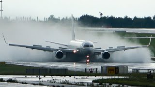 Wet Weather Action at One of The Busiest Cargo Airports in Europe | Liege Airport Plane Spotting