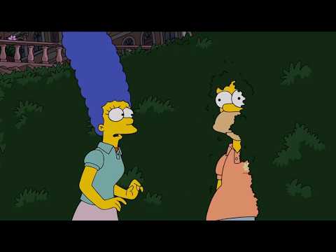 Simpsons - Homer Teaches Marge To Disappear Into Bushes (from "The Yellow Lotus")