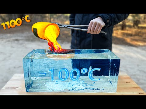 EXPERIMENT: Lava Against Large ICE Block, Can it Melt it? LAVA VS ICE