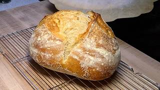 Watch Sourdough Boule Recipe - Baked on a Baking Stone With Steam (No Dutch Oven Needed) on YouTube