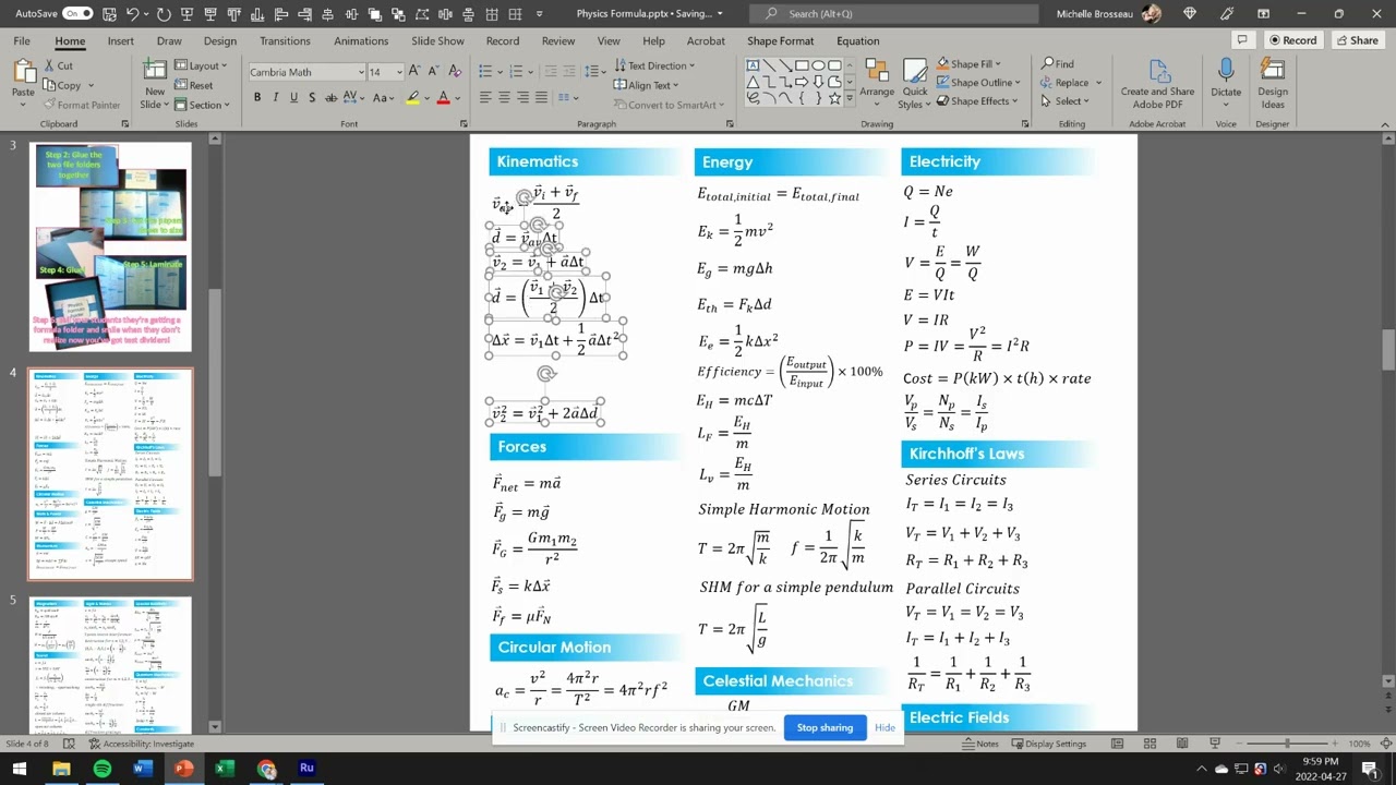 Easy Editing - Physics Equations