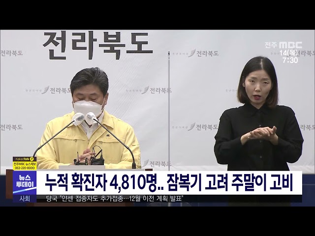 누적 확진자 4,810명 잠복기 고려 주말이 고비