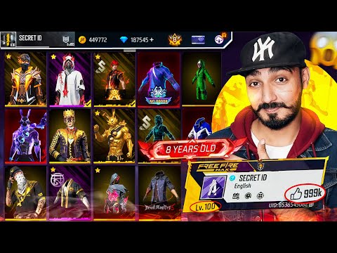 My 8 Years Old Secret Free Fire Account Reveal 😱