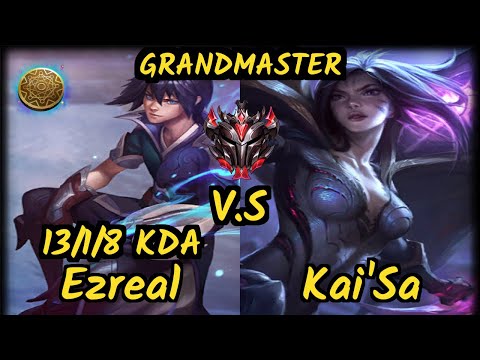 Innaxe (EZREAL) vs KAI'SA - 13/1/8 KDA BOTTOM ADC GAMEPLAY - EUW Ranked GRANDMASTER