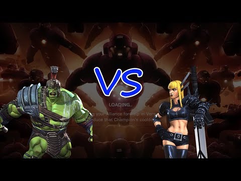 Gladiator Hulk (Ragnarok) vs Magik duel