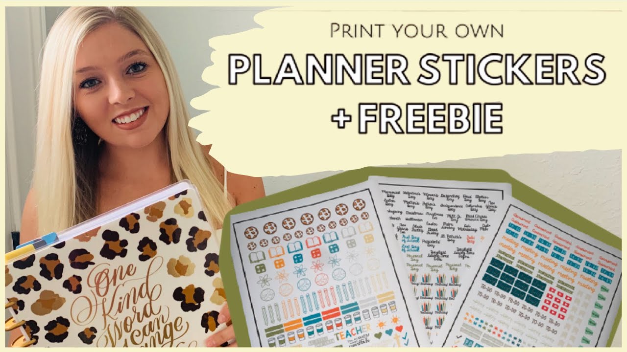 Print and Cut Sticker Tutorial + FREE PRINTABLE STICKERS!