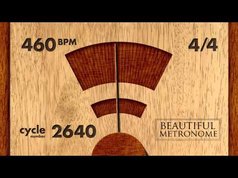 460 BPM 4 4 Wood Metronome HD