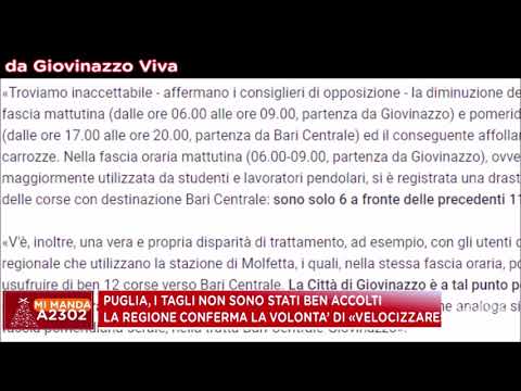 Mi Manda A2302 del 3 gennaio - In Puglia meno Frecce e meno fermate