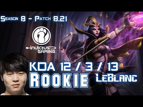 IG Rookie LEBLANC vs ZOE Mid - Patch 8.21 KR Ranked