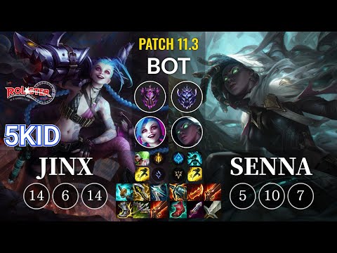 KT 5kid Jinx vs Senna Bot - KR Patch 11.3
