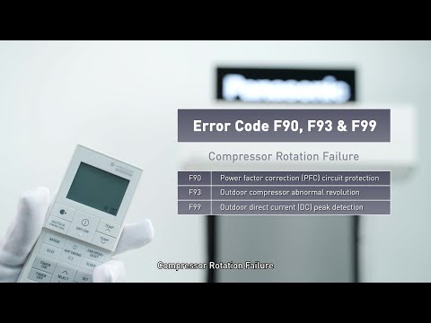 Panasonic Error Code F90 F93 & F99 Compressor Rotation Failure