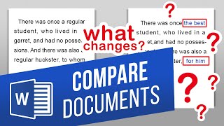 How to Compare Two Versions of a Document in Word | Track Changes Document by Comparing Two Files