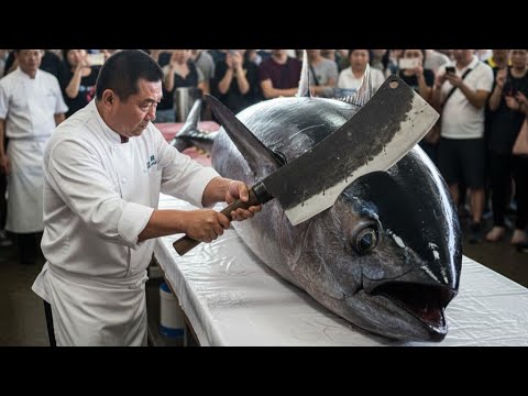 See How a 453kg Giant Bluefin Tuna Is Flawlessly Carved in Seconds