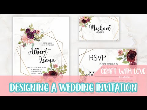Designing a Wedding Invitation with RSVP and Place...