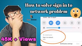 how to solve sign into network problem in airtel