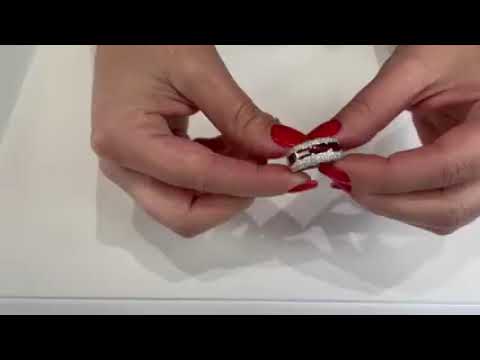 18K White Gold Ring with 0.88 carats Round Diamonds and 2.54 carats Rubies. #SHORTS