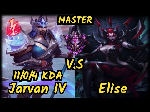 Turtle (JARVAN IV) vs ELISE - 11/0/4 KDA JUNGLE GAMEPLAY - BR Ranked MASTER