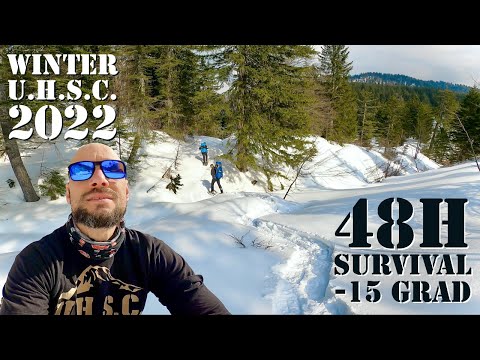 Winter U.H.S.C. 2022 - 3 Tage und 2 Nächte am Berg - Winterbiwak bei -15 Grad 🥶☀️🏔#wintersurvival