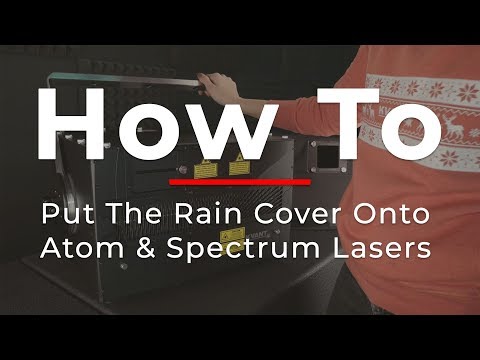 Wie der Regenschutz über die Atom- und Spektrallaser KVANT gezogen wird