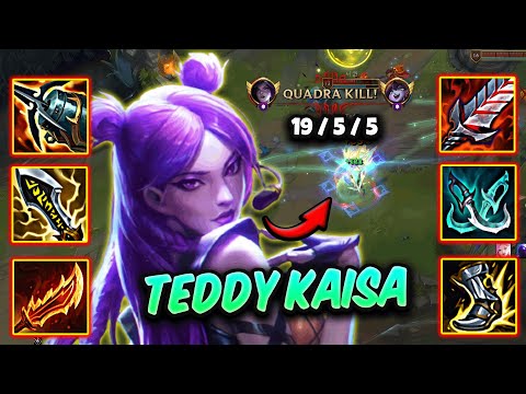 Kaisa vs Yunara ADC ( TEDDY ) QuadraKill Ranked Korea | Patch 26.1