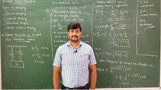 Lecture 8 - Introduction to damped free vibration - Module 1- Mechanical Vibrations by GURUDATT.H.M