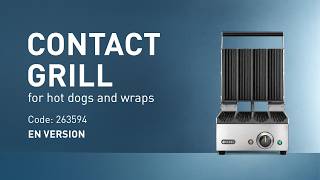 Kontaktní gril HENDI 263594 – na hot dogy a wrapy, 1800 W