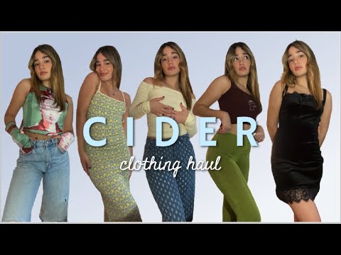 CIDER CLOTHING TRY-ON HAUL | trendy dresses, tops, flared pants, and more!