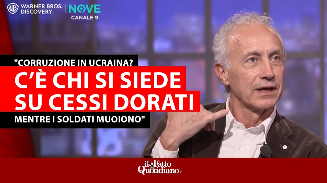 Travaglio: "Corruzione in Ucraina? Mentre i soldati muoiono c'è chi si siede su cessi dorati"