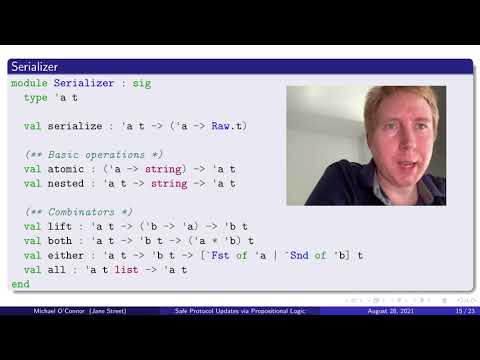 OCaml Workshop 2021 - Safe Protocol Updates via Propositional Logic