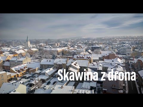 Zimowa Skawina z drona – niesamowite widoki z powietrza