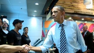 Raw Video: President Obama and Vice President Biden at Taylor Gourmet, October 4, 2013