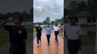Dahine salute 😅 #ncc #drill #viralshorts