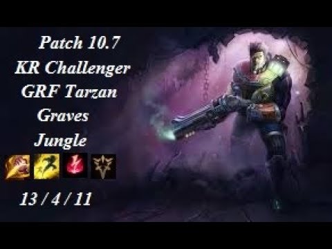 GRF Tarzan - Graves Jungle vs Sylas - KR Challenger 1108 LP - Patch 10.7
