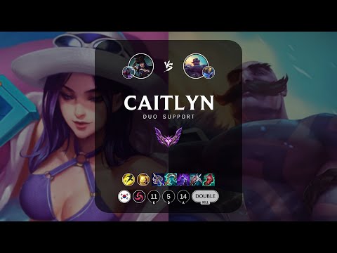 Caitlyn Support vs Braum - KR Master Patch 13.8