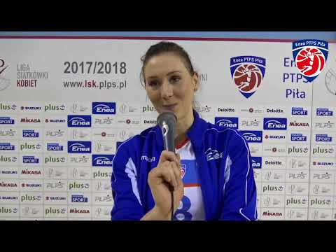 Anna Stencel i Jacek Pasiński po meczu z Impelem Wrocław | Enea PTPS Piła TV